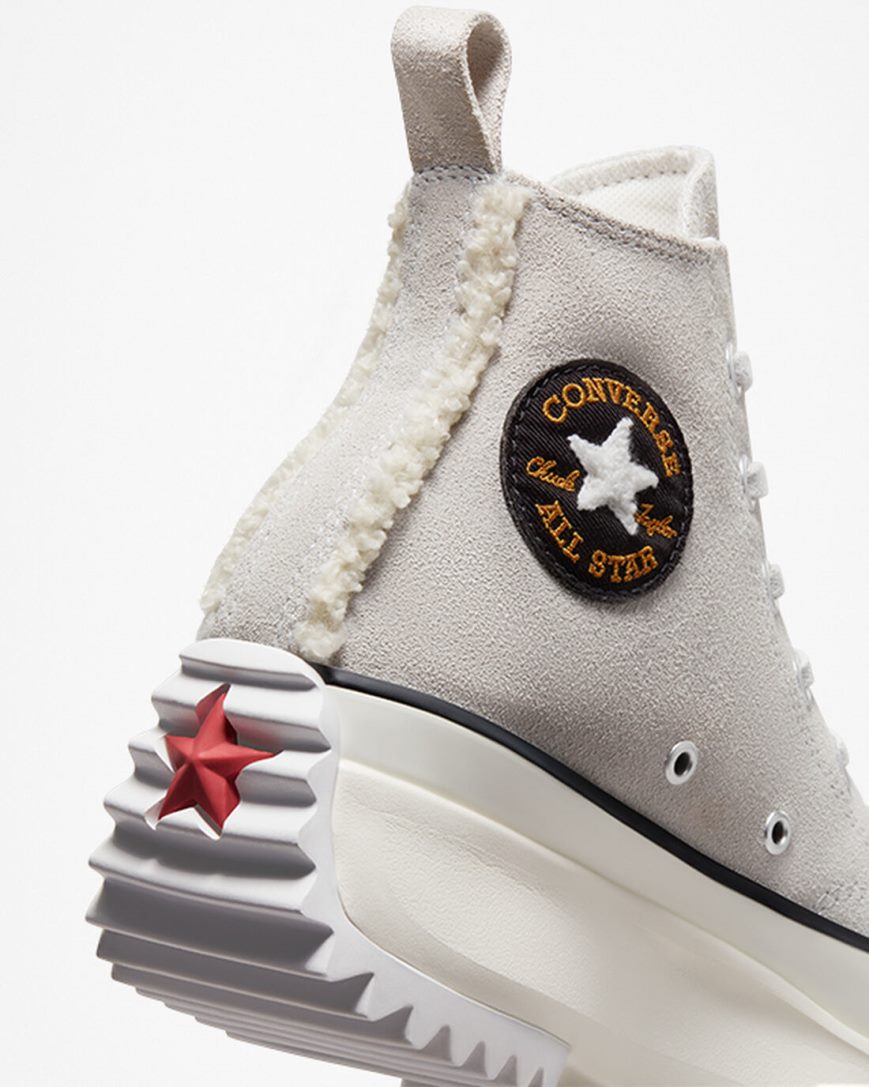 Tenisky Vysoke Converse Run Star Hike Sherpa Trim Damske Siva Čierne | SK BDUJ54